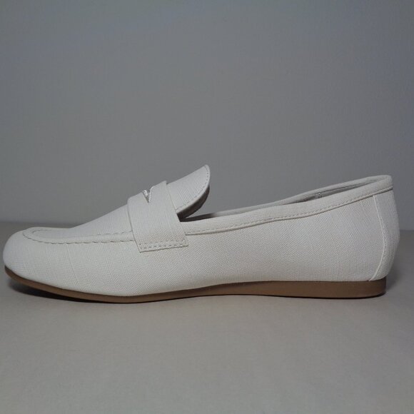 Kensie Size 8 M / YELENA / Cream / Canvas / Penny Loafers / New Women's Shoes - Picture 8 of 16
